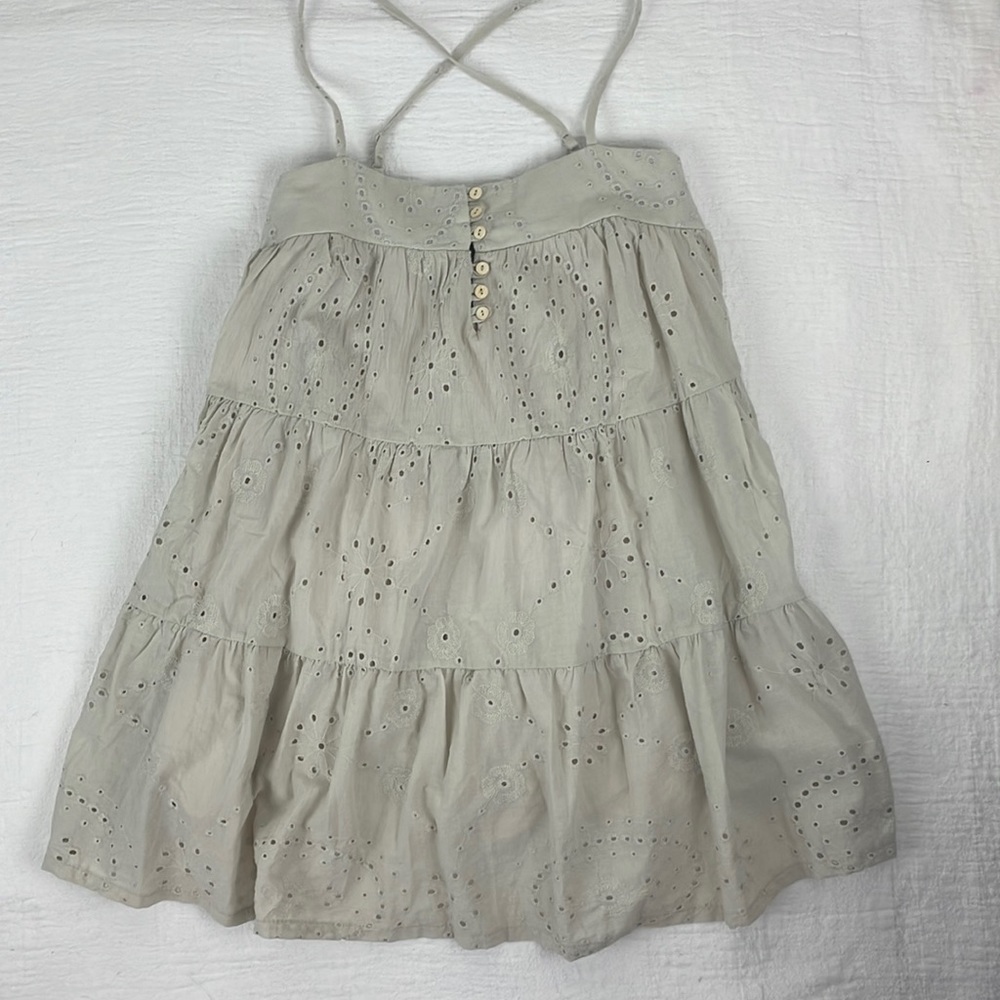 Girls eyelet tiered babydoll sundress size xl (12/14)
